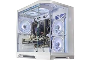 ionz Gaming PC - AMD Ryzen 5 5500, RTX 5060 8GB Graphics Card, 16GB RAM, 1TB Nvme SSD, Windows 11, 500W 80+ PSU, WiFi (Apex Mini DS 240, White)