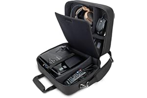 USA Gear Custodia per Proiettore - Borsa per Proiettore Compatibile con DBPOWER, ViewSonic PJD5134, Dr. J HI-04, Proiettore Portatile PVO - Interno Personalizzabile e Resistente ai Graffi (Nero)