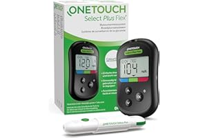 ‎ONETOUCH OneTouch Select Plus Flex® Blutzuckermessgerät (mg/dL) | 1 Messgerät, 10 Teststreifen, 1 Stechhilfe, 10 Lanzetten & 1 Etui