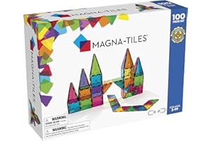 Magna-Tiles Przezroczyste kolory, dla dzieci w wieku 3+, 100 sztuk