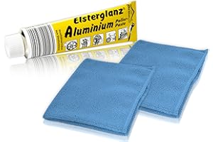 Helmecke & Hoffmann * Elsterglanz Aluminium-Polierpaste XXL-Tube 150 ml + Zwei Mikrofaser-Tücher | Das Original aus Deutschland