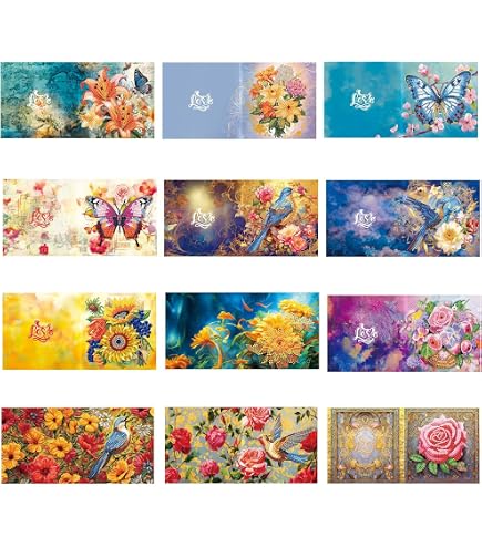 Zoyomax Lot de 12 cartes de Noël avec enveloppe, cartes pliantes A6 Zoyomax Lot de 12 cartes de Noël avec enveloppe, cartes pliantes A6