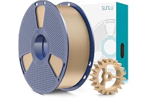 SUNLU PLA+2.0 Filament 1,75 mm, Mise à niveau du filament PLA+ 1,75 mm, résistance améliorée, précision dimensionnelle +/- 0,02mm, bobine de 1kg (2,2 LBS), Chêne(Bois)