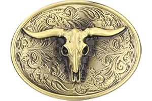 Faletony Kuhkopf Gürtelschnalle Herren Gürtelschnallen Cowboy Gürtel Schnalle 90 x 70 mm Bull Western Belt Buckle Gürtelschnallen für Männer Frauen Gürtel