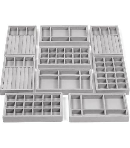 Portagioie Organizer 20 Ganci In Velluto – Scatola Con Coperchio Trasparente E Base Nera - Foto 2