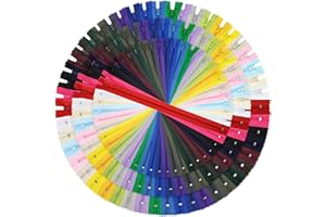DOITEM 20cm/8 Inch 30cm/12Inch 40cm/16Inch Multicolor Nylon Coil Zippers for Sewing and Crafts 24 Colors, 72PCS (DT1045)