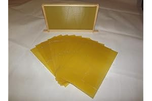 Beekeeping Supplies UK Ltd -10 x Wired Brood Foundation - 10 Sheets - for British National Brood Boxes - 100% Beeswax