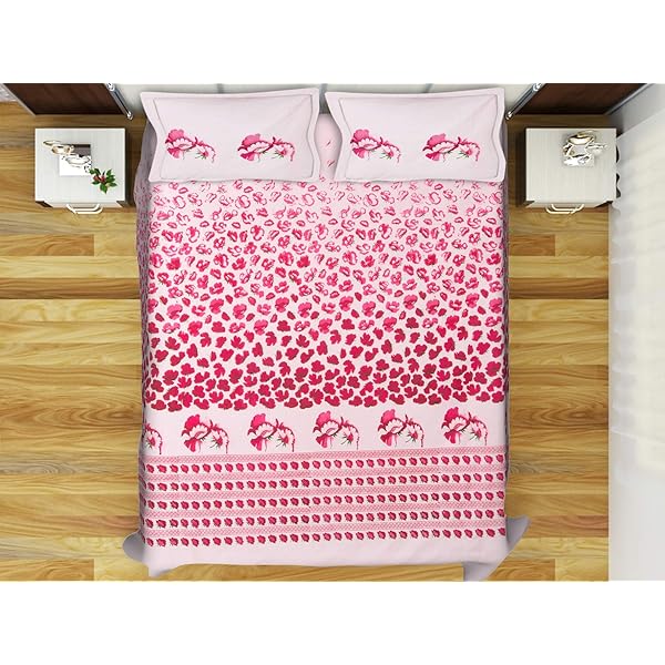 Pink Indian Block Print Baby Quilt - 40x40 Inch Cotton Kantha Throw For Nursery