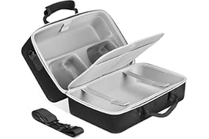 Nepagz Stoßfest Tasche Kompatibel mit Nur PS5 Slim Disc/Digital Edition, Handtasche für Playstation-Controller, PS5-Spiele, Gaming-Headset, Konsolenbasis und Zubehör, Schwarz