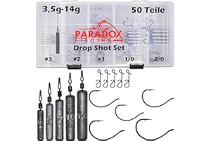 ‎PARADOX FISHING Paradox Fishing Drop Shot Blei Set - 25 Stück (3,5g/5g/7g/10g/14g) Je 5 Stück Mit Box - Jigköpfe Cheburashka Angel Blei