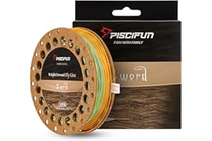 Piscifun Sword Fliegenfischschnur mit geschweißter Schlaufe, schwimmende Fliegenschnur, erhältlich in WF1, WF2, WF3, WF4, WF5, WF6, WF7, WF8, WF9 und WF10 Gewichten, in Längen von 2,4 m und 30 m