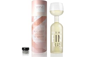 ILP GMBH I LOVE PRODUCTS Wine Lovers Weinflasche Glas Heute nur ein Glas - Weinglas Flasche XXL mit Spruch - Weinglas lustig als perfekte Geschenkidee - inkl. Reinigungsperlen