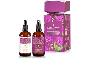 Plantsmith Orchid Care Gift Set, Nurturing Orchid Feed and Tonic & Invigorating Orchid Care Mist, Premium Care for Beautiful Indoor Potted Orchid Plants & Flowers