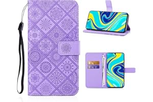 AsWant Funda para Xiaomi Redmi Note 9S/9 Pro/9 Pro MAX - Flip PU Función de Billetera Hebilla Magnética Carcasa Libro Compatible para Xiaomi Redmi Note 9S / Xiaomi Redmi Note 9 Pro Violeta