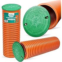 Couvercle De Regard En PP Noir - Diamètre Intérieur 540 Mm, Extérieur 660 Mm - Classe A15 (1,5 T) - Pour Puits, Drainage, Jardin