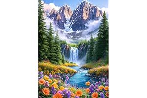 feelive Peinture Numero pour Adulte, DIY Peinture Numero d'art Acrylique pour Adultes Débutants Facile sur Toile 30×40cm avec Peintures et Pinceaux Paysage(sans Cadre)