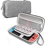 Inateck Étui pour Switch, 20 Jeux, Joy Con et Accessoires, Housse Rigide Antichoc de Transport pour Switch Console, Coque/Pochette Protection Switch
