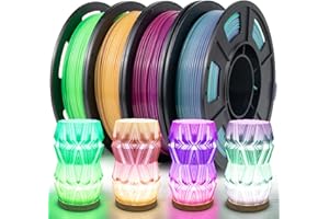 IEMAI PETG Filament 1,75 mm, do drukarki 3D, PETG, stopniowy tęczowy, zielony, fioletowy, żółty, różowy, żółty, różowy, fioletowy, tęczowy filament PETG 1,75 mm, dokładność pomiaru +/- 0,02 mm