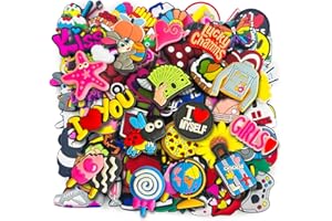 CFINKE Lot of 30 50 100 150pcs Shoe Charms for Crocs Clogs Shoes Decorations Wristband Bracelet Party Favors