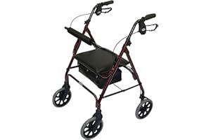 DAYS Patterson Medical Andador ligero de aluminio con ruedas, color Rojo