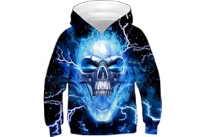 Ocean Plus Garçons Crewneck Sweat à Capuche Imprimé Numérique Manches Longues Sweat-Shirt Hoody