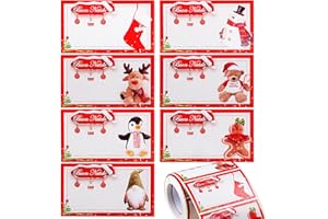 BETESSIN 250pz Adesivi Natalizi Etichette per Scrapbooking Adesivi Buon Natale Regalo Chiudipacco Biglietti d'Auguri Stickers Festa Natale Decorazione Fai da Te 8 * 4.5cm
