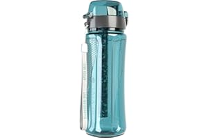 INVIGORATED WATER pH REVIVE - borraccia con filtro integrato per acqua alcalina e ionizzata - elimina cloro e impurità - aumenta il pH - in plastica priva di BPA - custodia inclusa - verde acqua - 750 ml