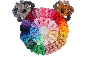 ‎BEEVINES 60er Pack Haargummis, BeeVines Satin Seiden Scrunchies für Haare, seidige Locken Haarschmuck für Frauen, Haargummis Seile für Teenager, Scrunchies Pack Mädchen Geburtstagsgeschenk