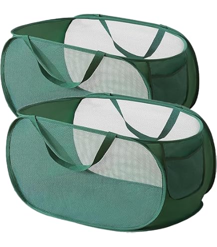2 Stück Faltbare Wäschekörbe – Pop-Up Design, 36x36x58 Cm, Mit Griffen