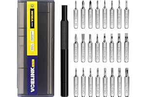 VCELINK Precyzyjny zestaw wkrętaków magnetycznych, mini śrubokręt 25 w 1, z 24 bitami, zestaw naprawczy śrubokrętów, mały zestaw do naprawy śrubokrętów, do biżuterii, okularów, komputera, telefonu