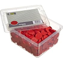 Jeton en plastique - Rouge imprimé et personnalisé pour votre entreprise - | Jetons