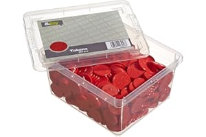 En-Joy Jetons Plastiques Gravés Etoile Rouge - 500 pièces - 29 mm
