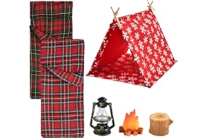 PPGGOPP Lutin Farceur de Noel Accessoires,6PCS Accessoires Lutin Farceur de Noel,Elfe de Noel Accessoires,Elf de Noël Poupée Accessoire,Sac de Couchage Elfe de Noël,Accessoires de Poupée Elfe de Noël (Rouge)