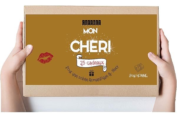 Boite à surprises sprécial Couple | Pour Lui pour elle ou pour Amoureux | 25 surprises à partager à deux | Français | Cadeau couple (Homme)