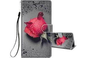 HopMore Funda para Samsung Galaxy A53 5G Cuero con Tapa Silicona Dibujo Bonita Carcasa Billetera Resistente Estilo Libro Case para Mujeres Niñas Ranuras Tarjetas Cover 360 Grados - Rosa