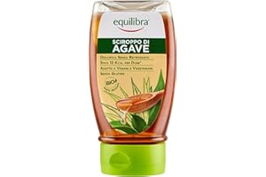 equilibra Integratori Alimentari, Sciroppo D'Agave, da Usare come Dolcificante per Bevande o Ingrediente per Dolci e Dessert, Bio e Senza Glutine, Gusto Delicato, 350 g