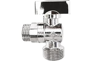 SOMATHERM FOR YOU, Washing Machine Ball Valve 1/2" Male to 3/4" Male Chrome Brass Body 1/4 Turn ABS Handle Quick Installation ACS Standard Durable and Aesthetic