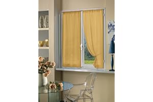 Home Collection TCBUC119/150 Tendina Coppia Boucle, Poliestere, Giallo, 70 x 150 cm, 2 Unità