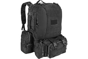 SHANNA Sac à Dos Militaire,55L Grand Volume Multifonction Sac À Dos Tactique Molle Armée 3 Jours d'assaut Combat Pack pour Randonnée Camping Alpinisme Pêche Chasse Trekking