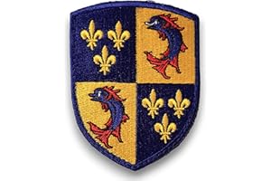 AMALRIC Ecusson Dauphiné, patch Dauphiné brodé en France avec dos scratch et support à coudre fourni - Made in France