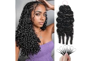 Huarisi Burmese Curly Crochet Human Hair Extensions with Spiral Ends 50g