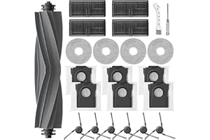 HoHumoca Zubehör für Dreame X40 Ultra complete /L40 Ultra /X40 Master und Mova P50 Pro Ultra Saugroboter, 1 Gummi-Hauptbürste, 4 Filter, 6 Staubbeutel, 4 Wischtücher, 6 Seitenbürsten