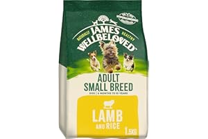 James Wellbeloved Adult Small Breed Lamb & Rice 1.5 kg Bag, Hypoallergenic Dry Dog Food