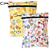Yorni 2 Adet, 36 x 30 cm Summer ve Family Desen, Sıvı Ge&ccedil;irmeyen &Ccedil;ok Ama&ccedil;lı &Ccedil;anta, Ekonomik Set, Yıkanabilir, Fermuarlı ve As