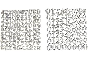 Meyercordt GmbH 158-tlg. Wachszahlen und Buchstaben Set Kerzen basteln selbstklebend Taufe Kirche Hochzeit in Gold oder Silber Silber