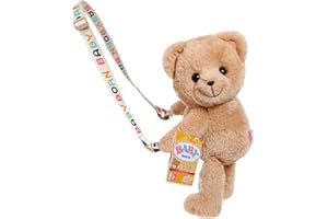 BABY born Mochila 836354 - Bolso bandolera en forma de osito y cremallera - Edad: 3+ años