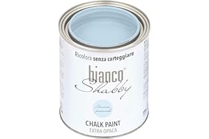 bianco Shabby® Chalk Paint Azzurro Provenzale Peinture à la craie pour meubles et murs, effet vintage, shabby chic, extra mat (1 Litre)