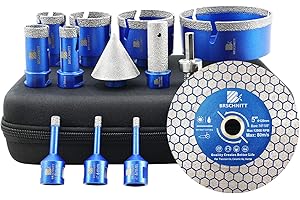 BRSCHNITT Punte Diamantate Gres Porcellanato - 6/6/8/20/25/35/50/68/110mm frese diamantate, 20mm Fresa, 50mm Punte Smusso,125mm Disco,per Porcellana Piastrelle Ceramica Marmo Granito