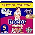 Dodot Pañales Bebé Activity, Talla 5 (11-16 kg), 152 Pañales, Hasta 12h de Protección Antifugas y Ajuste, Pack Mensual