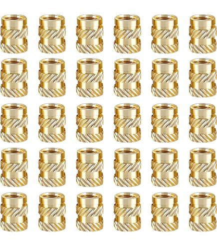 Dadi Inserti Zigrinati In Ottone M6x6x8mm - 40 Pezzi Per Plastica, Stampi E Elettronica, Con Filettatura Femmina - Foto 8